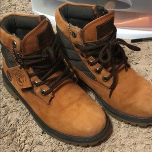 Timberlands burnt orange